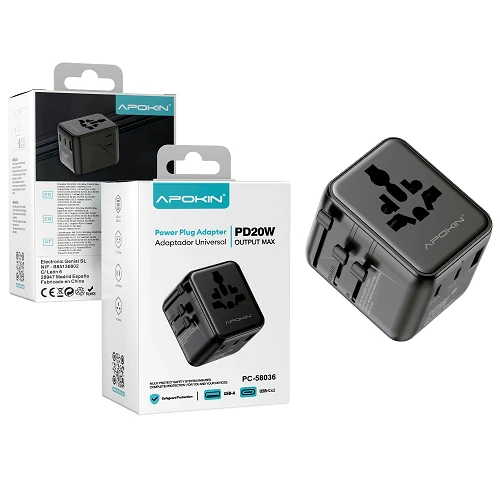 Strepito Adaptador Internacional Apokin PC-58012